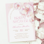 Blush Pink Bloemboog Bruids Douche Uitnodiging