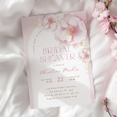 Blush Pink Bloemboog Bruids Douche Uitnodiging