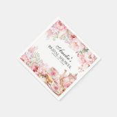 Blush Pink Bloemen Afternoon Tea Party Douche Servet (Hoek)