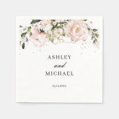 Blush Pink Bloemen Boho Servetten Modern Trendy (Voorkant)