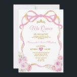 Blush Pink Bloemen Bow Ribbon Gold Crown Mis Quinc Kaart<br><div class="desc">EDITABLE Blush Roze Bloemen Boog Ribbon Gouden Kroon Mis Quince Uitnodiging Elegante Quinceañera Blush Roze Bloemen Prinses Verjaardag Uitnodiging Gouden Kroon Mis Quince 15 Anos,  16e Verjaardag Party</div>
