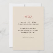 Blush Pink Bloemen Elegante bruiloft Uitnodigen Kaart (Achterkant)