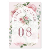 Blush Pink Bloemen Eucalyptus Boog Huwelijk Kaart (Voorkant)