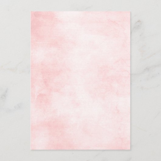 Blush Pink Bloemen Moderne Botanische Trouwdetails Informatiekaartje (Achterkant)