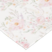 Blush pink Bloemen Pastel Elegant Tafelkleed (Gekanteld)