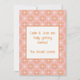 Blush Pink Bloemen Wereldbollen bruiloft uitnodigi Kaart