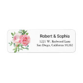 Blush Pink Bloom Retouradres Label (Voorkant)