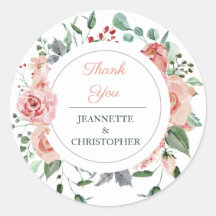 Blush Pink Bloom Romantic Weddenschap Bedankt Clas