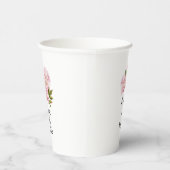 Blush Pink Bloom Trouwpapier cup Papieren Bekers (Rechts)