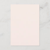 Blush Pink Bloom Wedding Details Informatiekaartje (Achterkant)