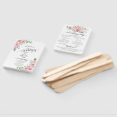 Blush Pink Bloom Wedding Handwaaier (Niet-gemonteerd)