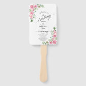 Blush Pink Bloom Wedding Handwaaier (Voorkant)