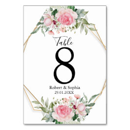 Blush Pink Bloom Wedding Kaart