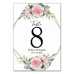 Blush Pink Bloom Wedding Kaart