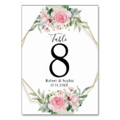 Blush Pink Bloom Wedding Kaart (Voorkant)