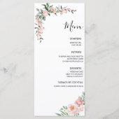 Blush Pink Bloom Wedding Menu (Voorkant)