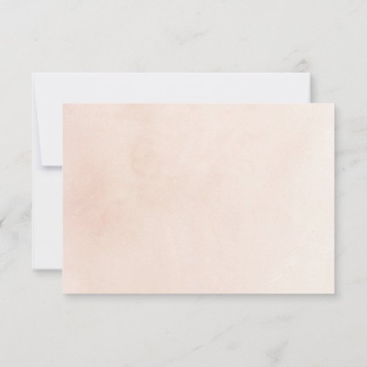 Blush Pink Bloom Wedding RSVP-kaart RSVP Kaartje (Achterkant)