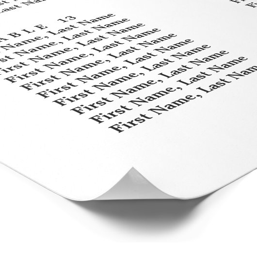 Blush Pink Bloom Wedding Seating Chart Poster (Hoek)