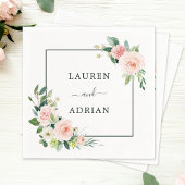Blush Pink Bloom Wedding Servet
