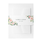 Blush Pink Bloom Wedding Uitnodigingen Wikkel (Voorkant Voorbeeld)