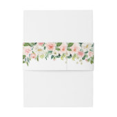 Blush Pink Bloom Wedding Uitnodigingen Wikkel (Achterkant Voorbeeld)