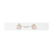 Blush Pink Bloom Wedding Uitnodigingen Wikkel (Vlak)