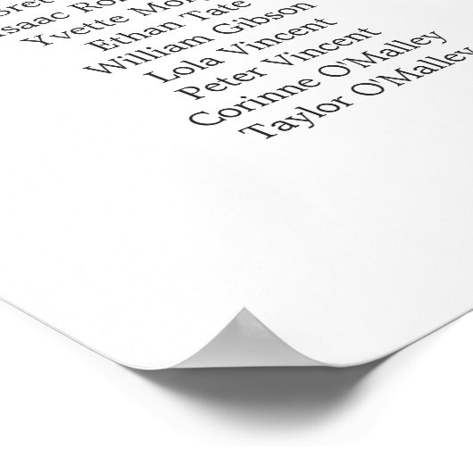 Blush Pink Blooms Wedding Zitting Grafiek Poster (Hoek)