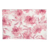 Blush Pink Blossoms Watercolor Painted Airy Floral Kussensloop (Voorkant)