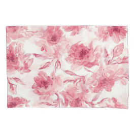 Blush Pink Blossoms Watercolor Painted Airy Floral Kussensloop