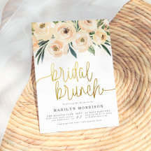 Blush Pink & Blue Floral Bridal Brunch