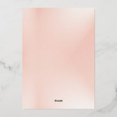 Blush Pink Blue Geometric Gold Lettering Wedding Folie Uitnodiging (Achterkant)