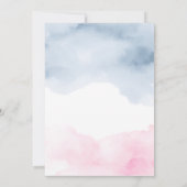 Blush Pink & Blue Geslacht Onthullen Gouden Glitte Kaart (Achterkant)