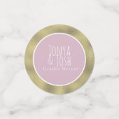 Blush Pink Blue Girl Boy Sparkle Confetti (Kleine voorkant)