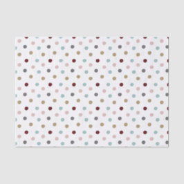 Blush Pink & Blue, Gold, Wine Red Polka Dots Tissuepapier