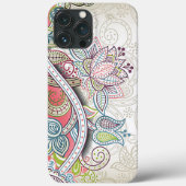 Blush Pink Blue Green Taupe Paisley Floral Art Case-Mate iPhone Case (Achterkant)