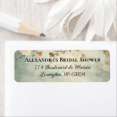 Blush Pink&Blue Vrijgezellenfeest retour adreslabe Etiket (Insitu)