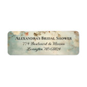 Blush Pink&Blue Vrijgezellenfeest retour adreslabe Etiket (Voorkant)