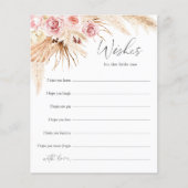 Blush Pink Boho Baby shower wenst baby (Voorkant)