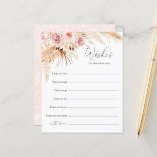 Blush Pink Boho Baby shower wenst baby