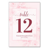 Blush Pink Boho Chic Floral Elegant Wedding Kaart (Achterkant)