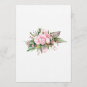 Blush Pink Boho Chic Garden Elegant Wedding Kaart (Achterkant)