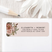 Blush Pink Boho Cottcore Floral Wedding Etiket (Insitu)