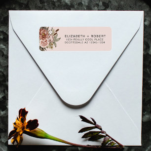 Blush Pink Boho Cottcore Floral Wedding Etiket