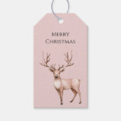 Blush Pink Boho Deer Cadeaulabel (Voorkant)