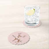Blush Pink Boho Deer Kartonnen Onderzetters (Insitu)