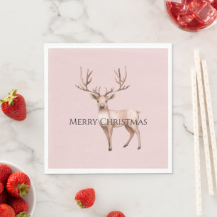 Blush Pink Boho Deer Servet