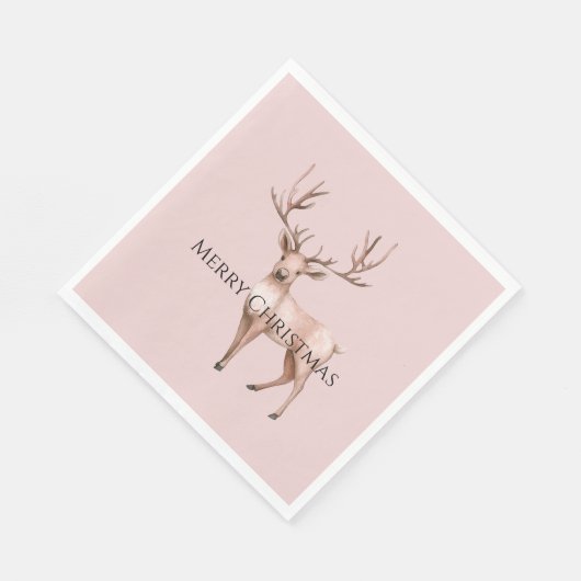 Blush Pink Boho Deer Servet (Hoek)