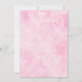 Blush Pink Boho Floral Butterfly Girl Baby shower Kaart (Achterkant)