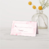 Blush Pink Boho Floral Elegant Wedding Write-In Plaatskaartje (Voorkant)