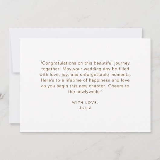 Blush Pink Boho Floral Modern Happy Wedding Day Kaart (Achterkant)